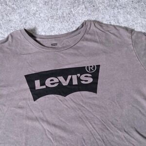 Levi's Men's XL Gray Short Sleeve Logo T Shirt Casual Everyday Basic Cotton Tee